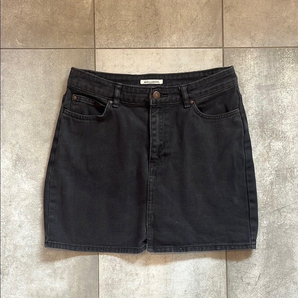 Black Denim Skirt